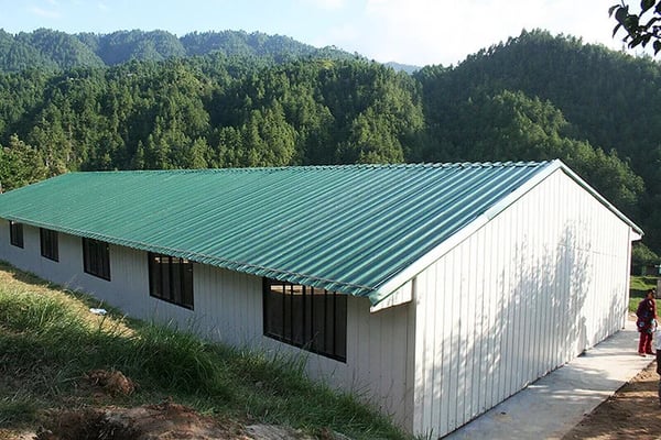 Shelter constructed at Palung for earthquake rehabilitation